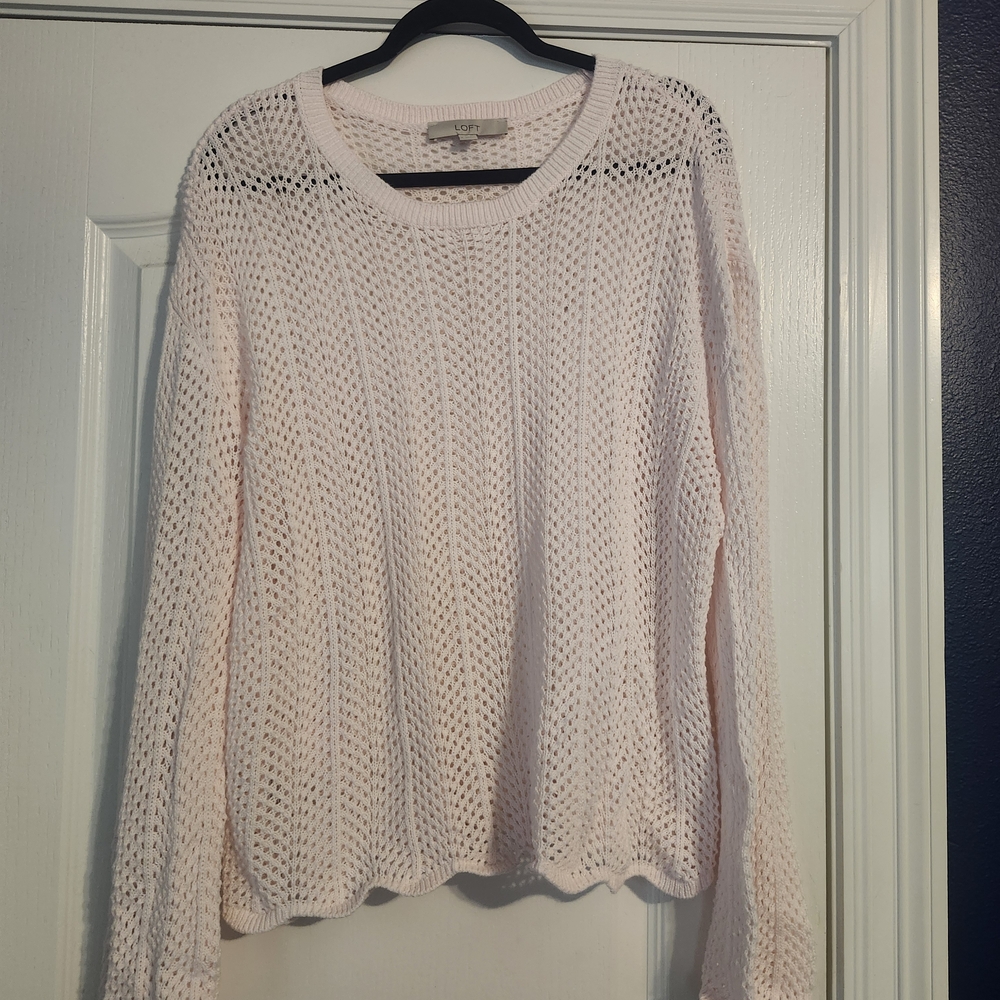 LOFT Pink Knit Sweater NWOT